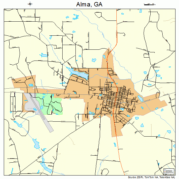 Alma, GA street map