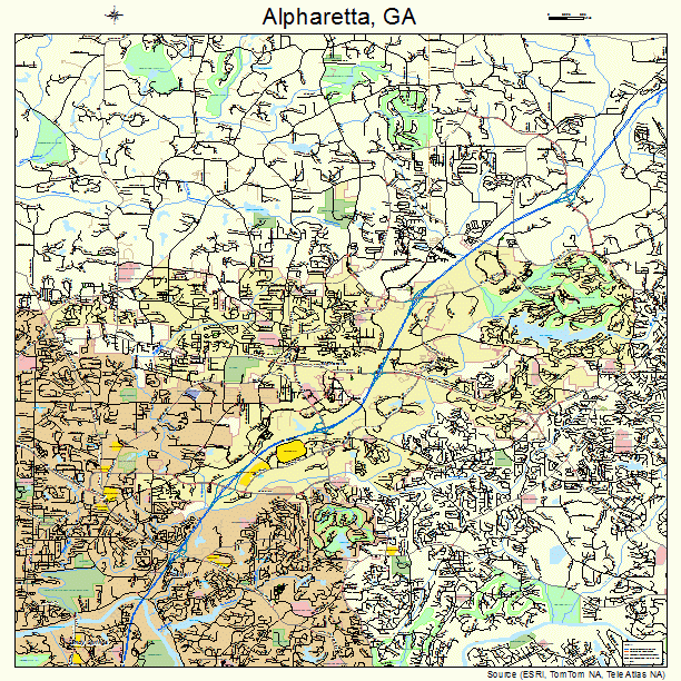 Alpharetta, GA street map