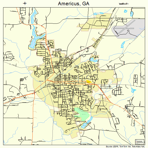 Americus, GA street map