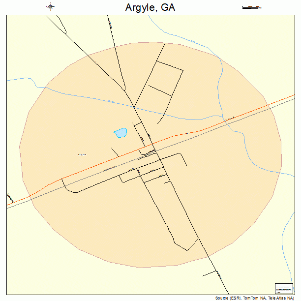Argyle, GA street map