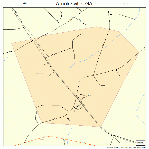 Arnoldsville, GA street map