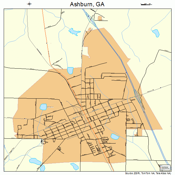 Ashburn, GA street map