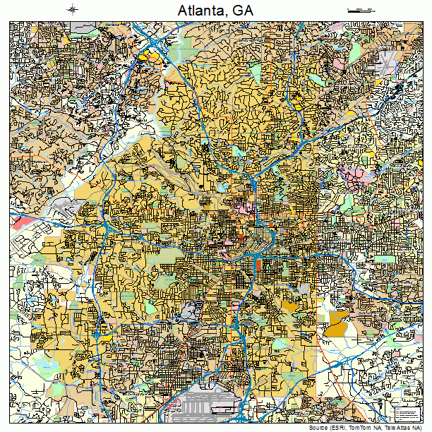 Atlanta, GA street map