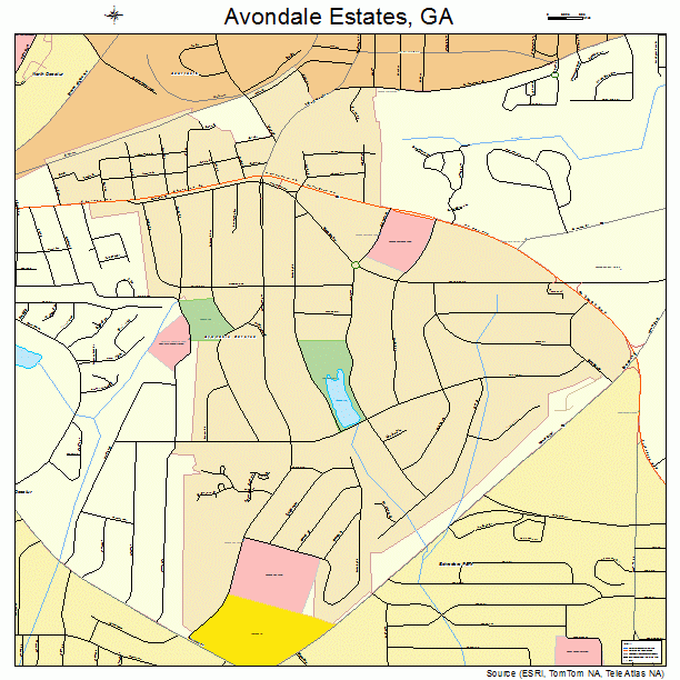Avondale Estates, GA street map