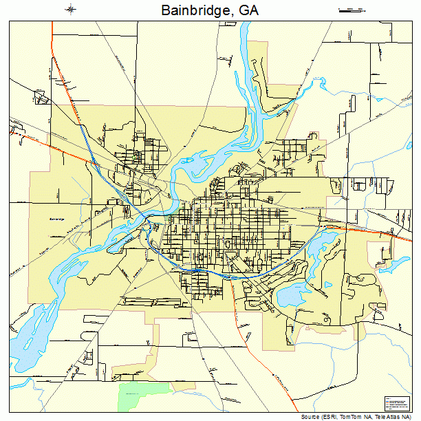 Bainbridge, GA street map