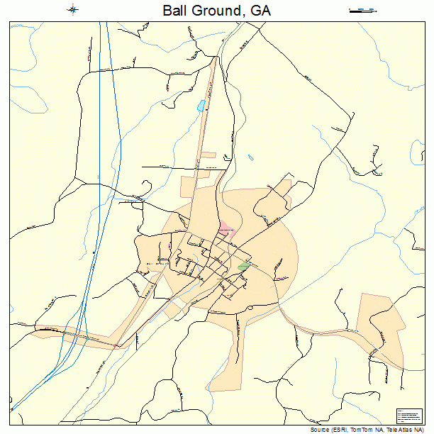 Ball Ground, GA street map