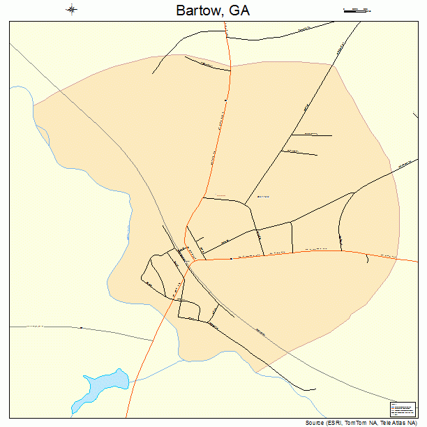 Bartow, GA street map