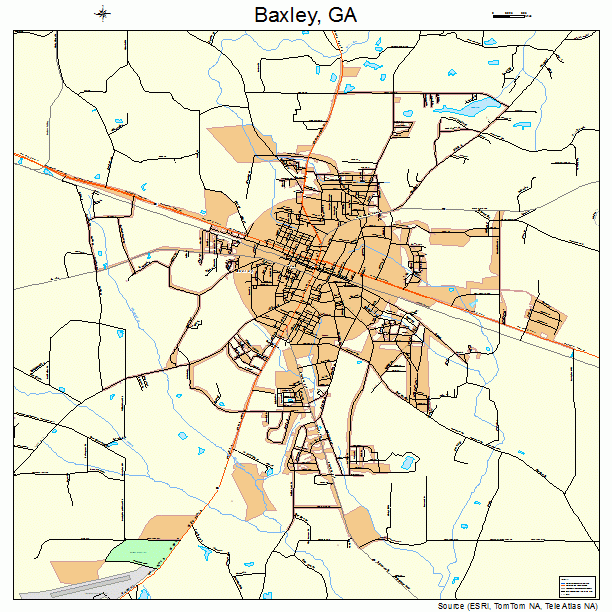 Baxley, GA street map