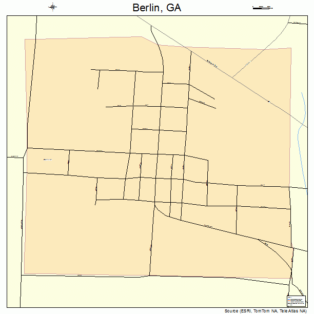 Berlin, GA street map