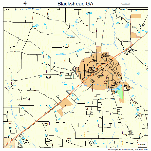 Blackshear, GA street map