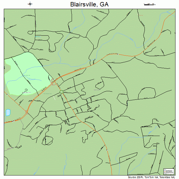 Blairsville, GA street map