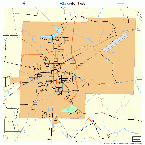 Blakely, GA street map