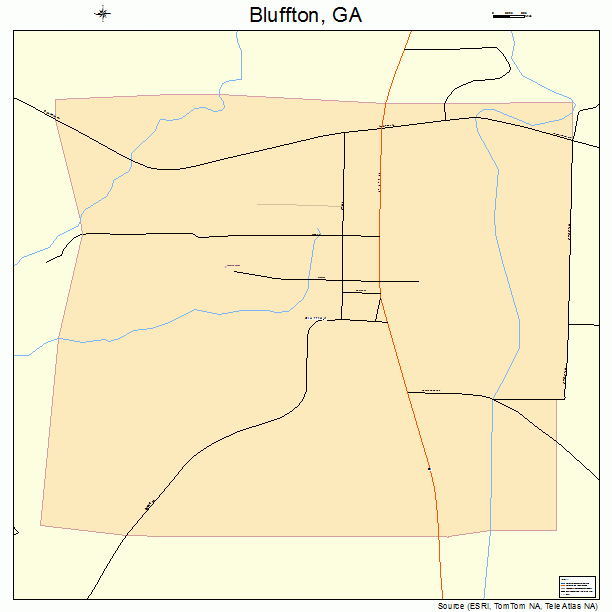 Bluffton, GA street map