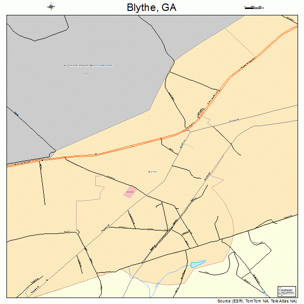 Blythe, GA street map