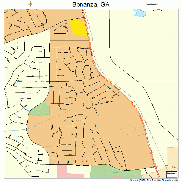 Bonanza, GA street map
