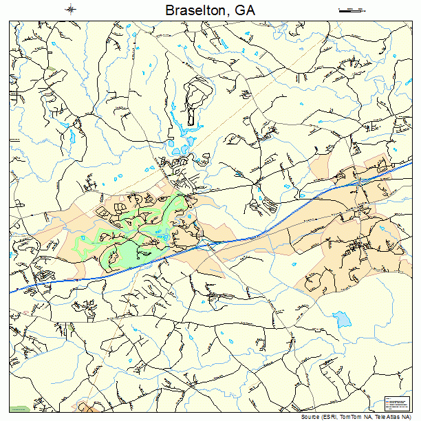 Braselton, GA street map