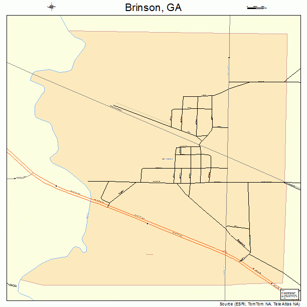 Brinson, GA street map