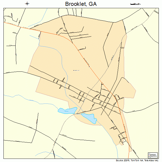 Brooklet, GA street map
