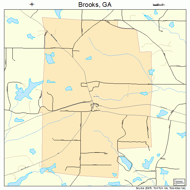 Brooks, GA street map