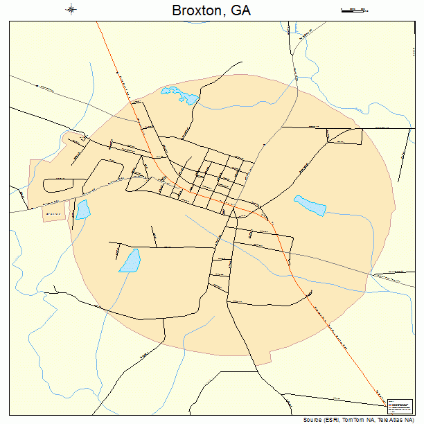 Broxton, GA street map