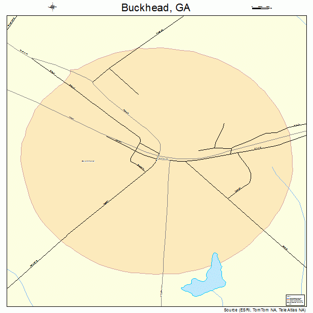 Buckhead, GA street map