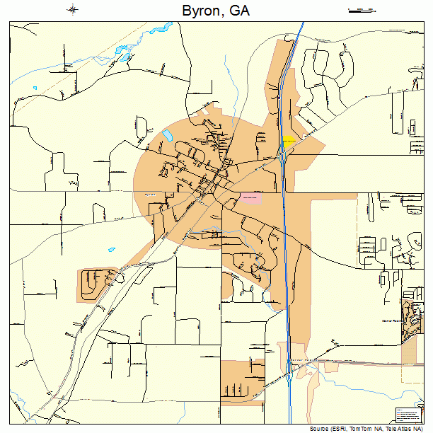 Byron, GA street map