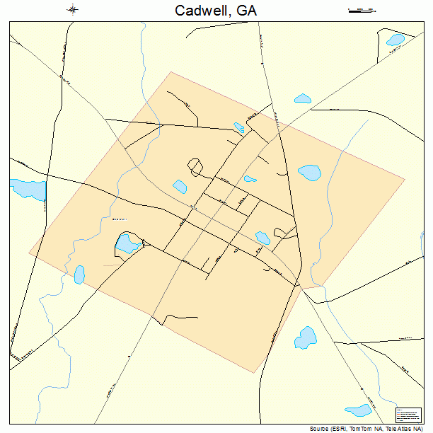 Cadwell, GA street map