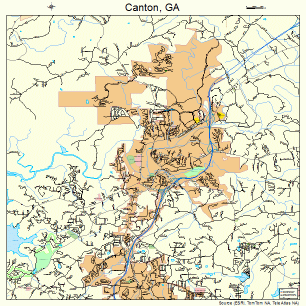 Canton, GA street map