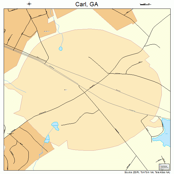Carl, GA street map