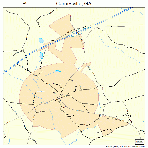 Carnesville, GA street map