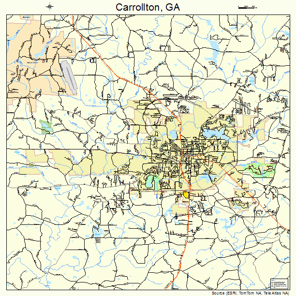 Carrollton, GA street map