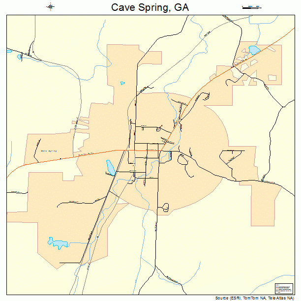 Cave Spring, GA street map