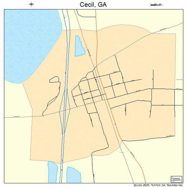 Cecil, GA street map