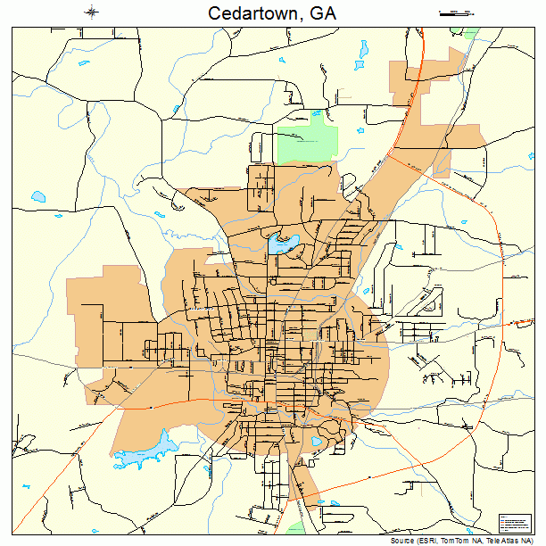 Cedartown, GA street map