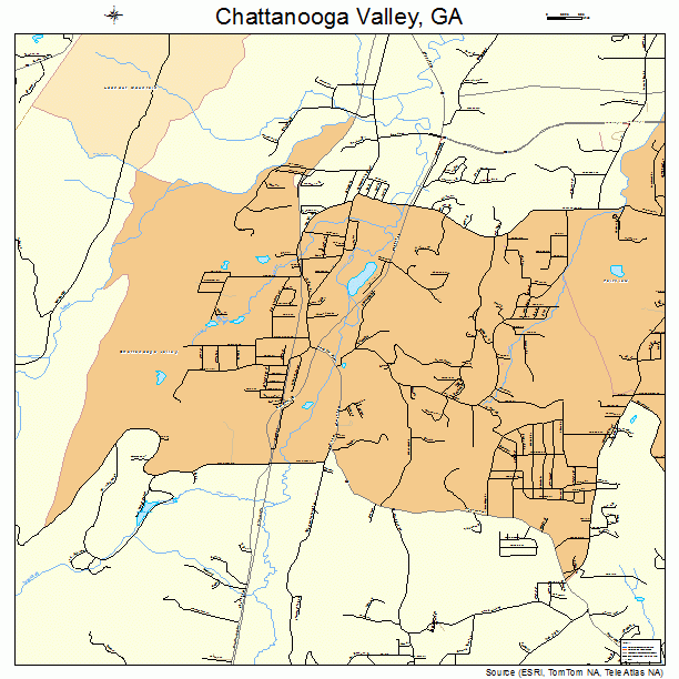 Chattanooga Valley, GA street map