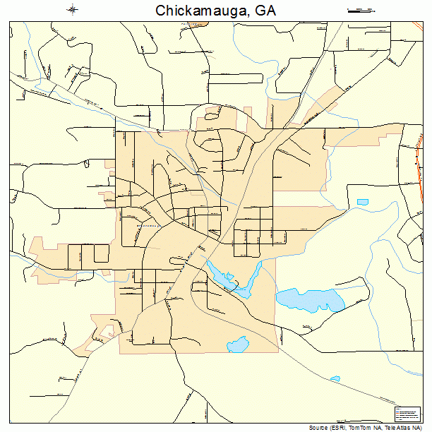 Chickamauga, GA street map