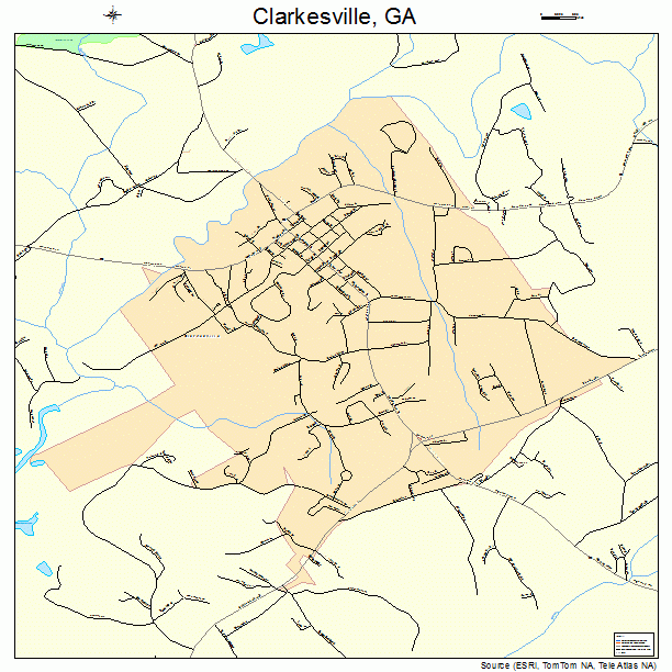 Clarkesville, GA street map