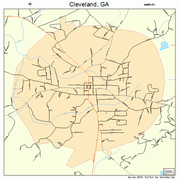 Cleveland, GA street map