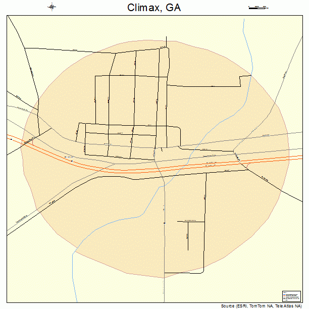 Climax, GA street map