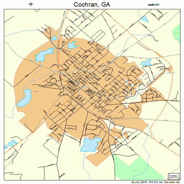 Cochran, GA street map