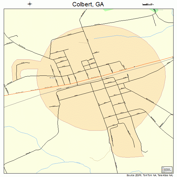 Colbert, GA street map