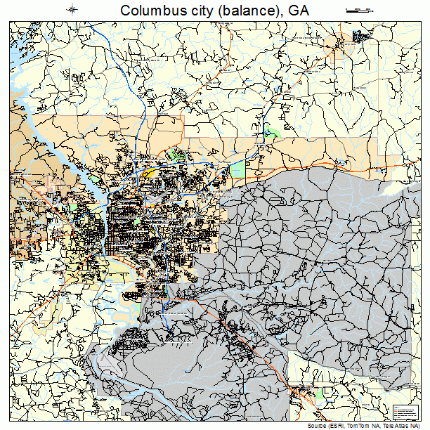 Columbus city (balance), GA street map