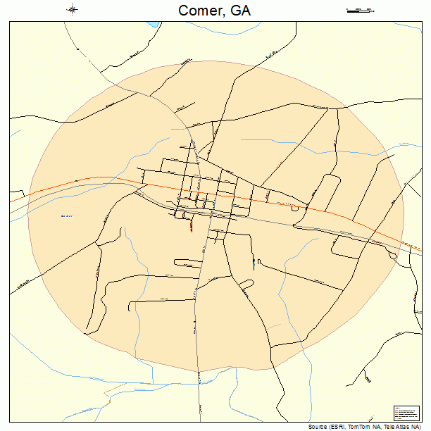 Comer, GA street map