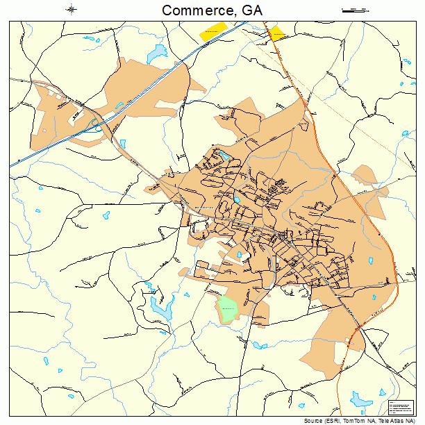 Commerce, GA street map