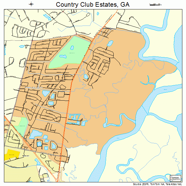 Country Club Estates, GA street map