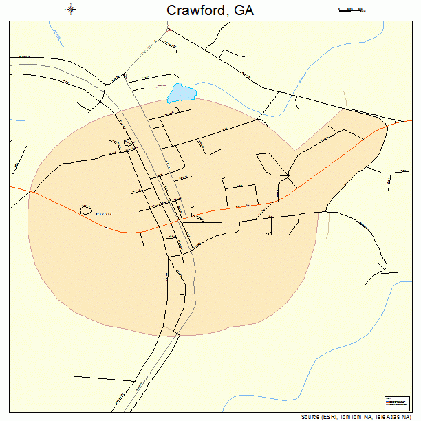 Crawford, GA street map