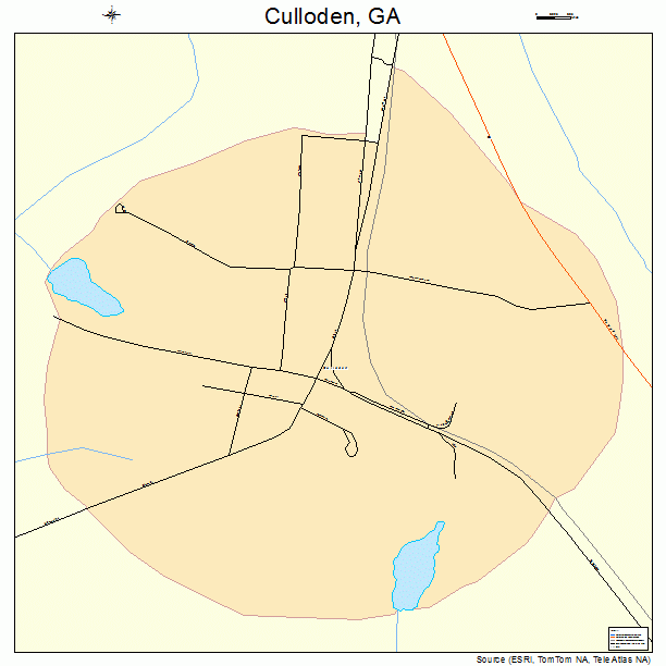 Culloden, GA street map