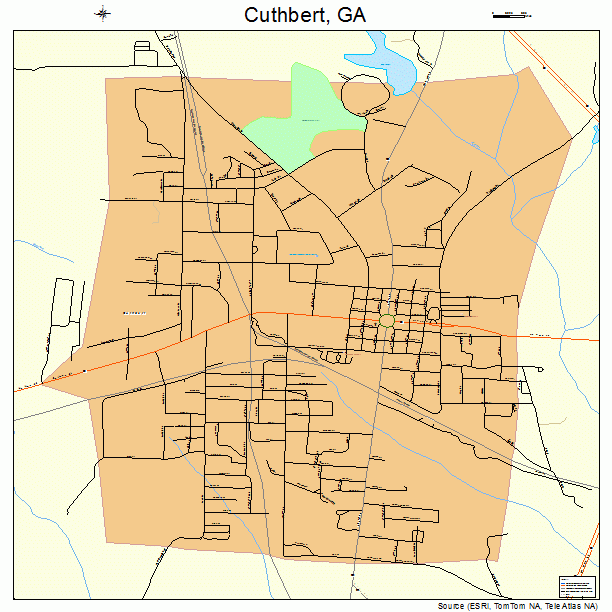 Cuthbert, GA street map