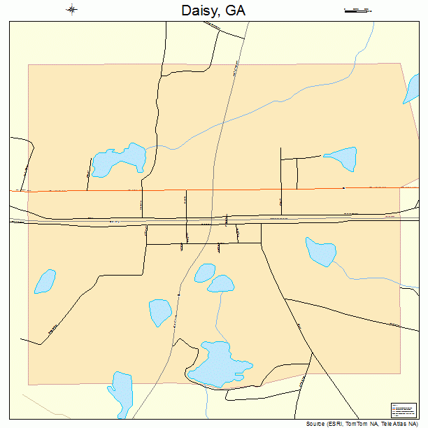 Daisy, GA street map