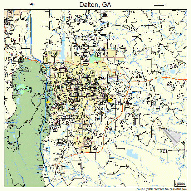 Dalton, GA street map